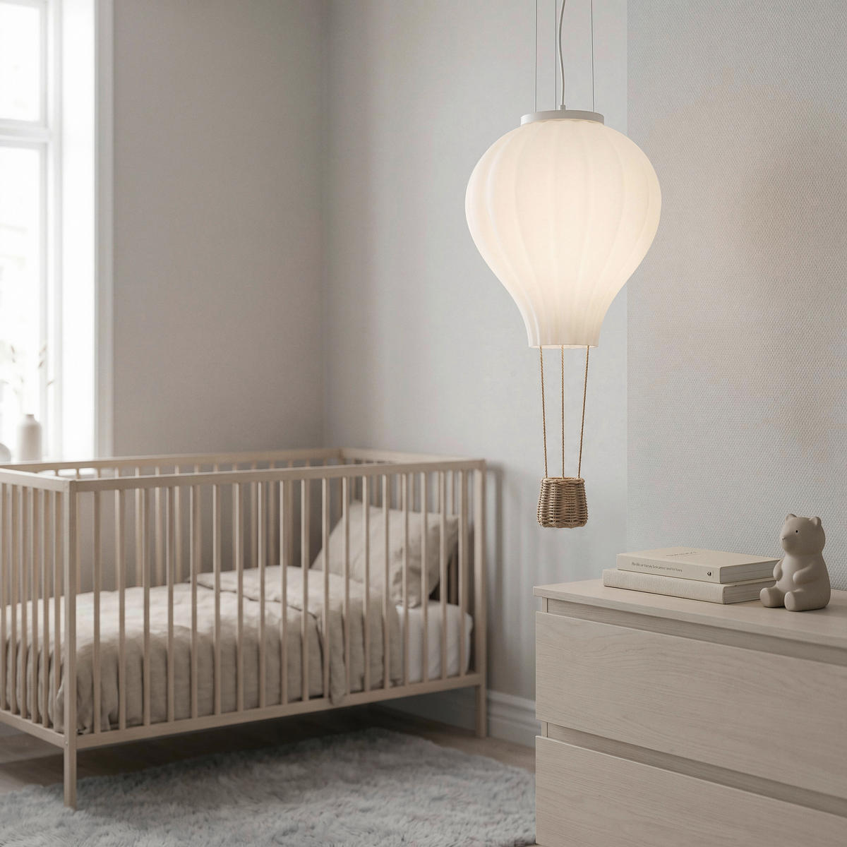 KINDERHÄNGELEUCHTE Dream Big SP1 30/78-170 cm  - Weiß, LIFESTYLE, Glas (30/78-170cm)