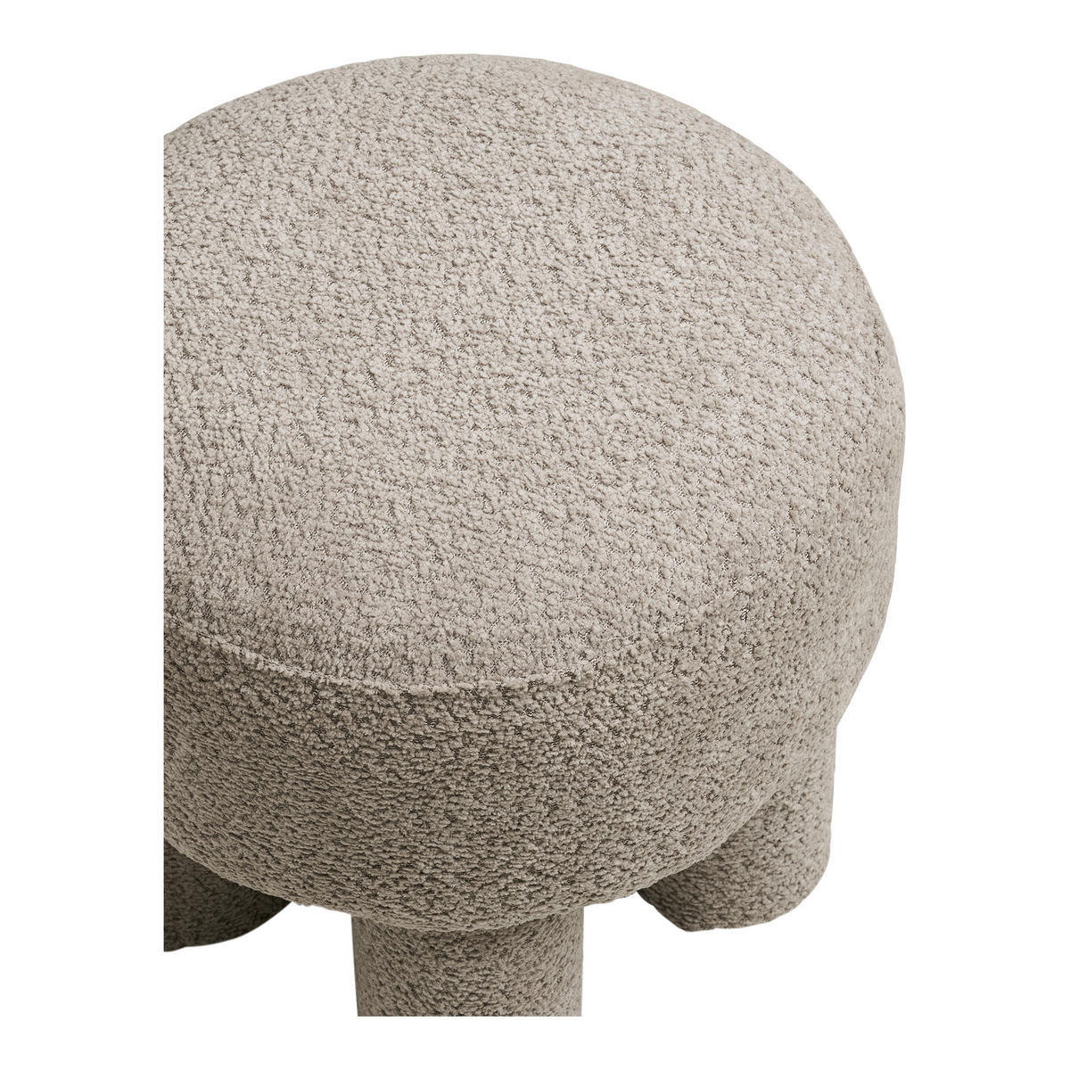 POUF in Grau Textil Hellgrau  - Hellgrau/Grau, Basics, Textil (43/43/43cm)