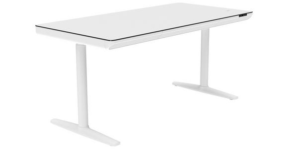 SCHREIBTISCH höhenverstellbar  - Weiß, Design, Holzwerkstoff/Kunststoff (160/80/73-118cm) - Novel