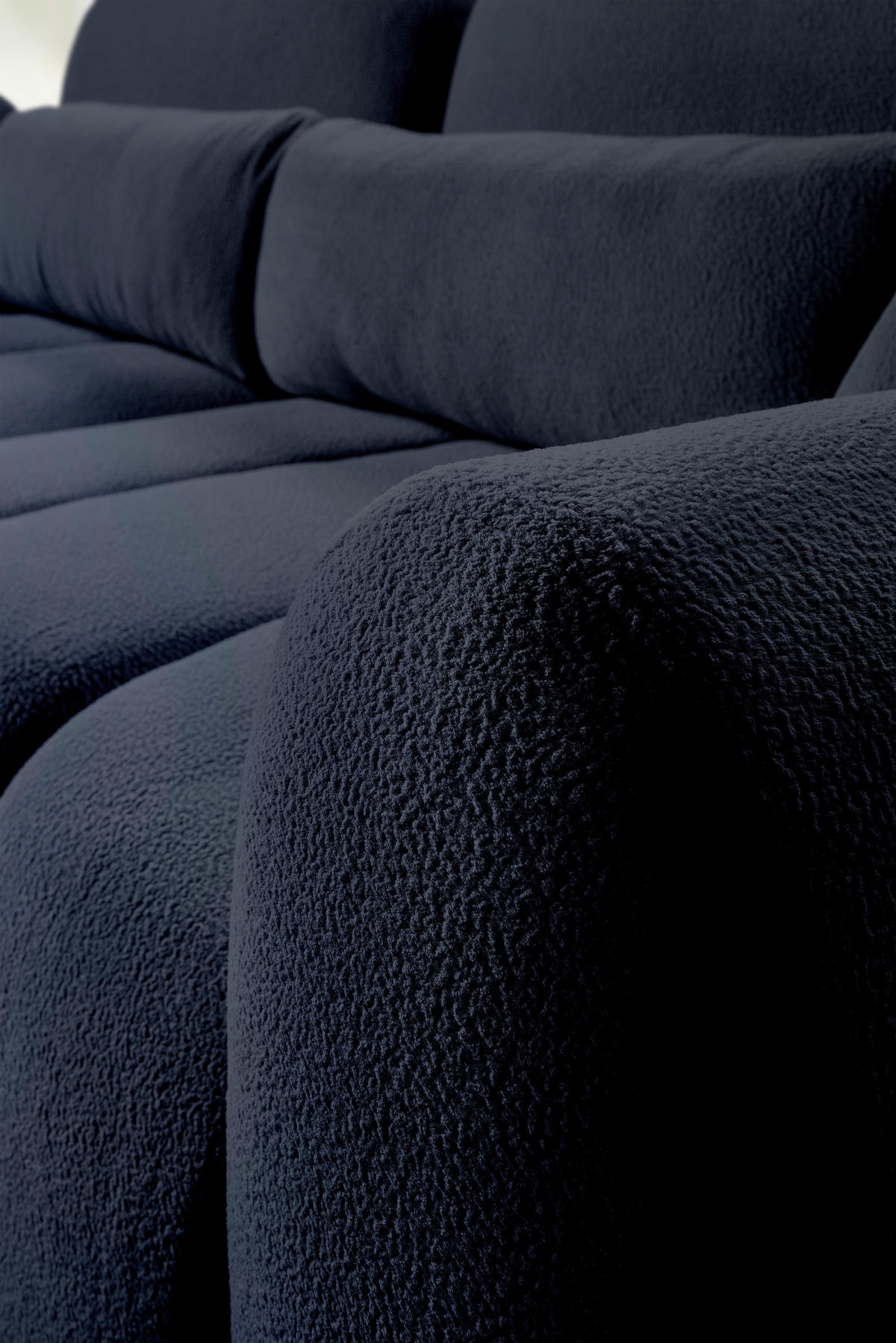 SCHLAFSOFA  mit Webstoff Dunkelblau  - Schwarz/Dunkelblau, KONVENTIONELL, Kunststoff/Textil (262/93/117cm) - Carryhome