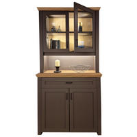 BUFFET Graphitfarben, Eichefarben  108/202/43 cm  - Eichefarben/Schwarz, LIFESTYLE, Glas/Holz (108/202/43cm) - Landscape