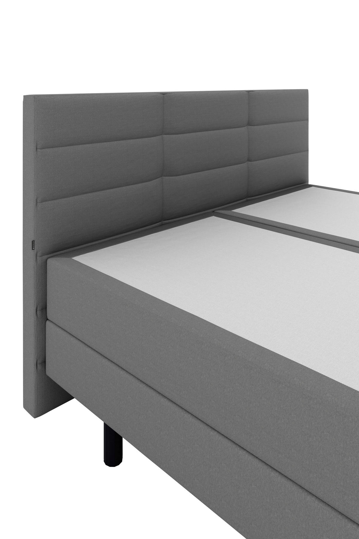 BOXSPRINGBETT 180/200 cm  in Grau  - Schwarz/Grau, KONVENTIONELL, Holzwerkstoff/Kunststoff (180/200cm) - Musterring