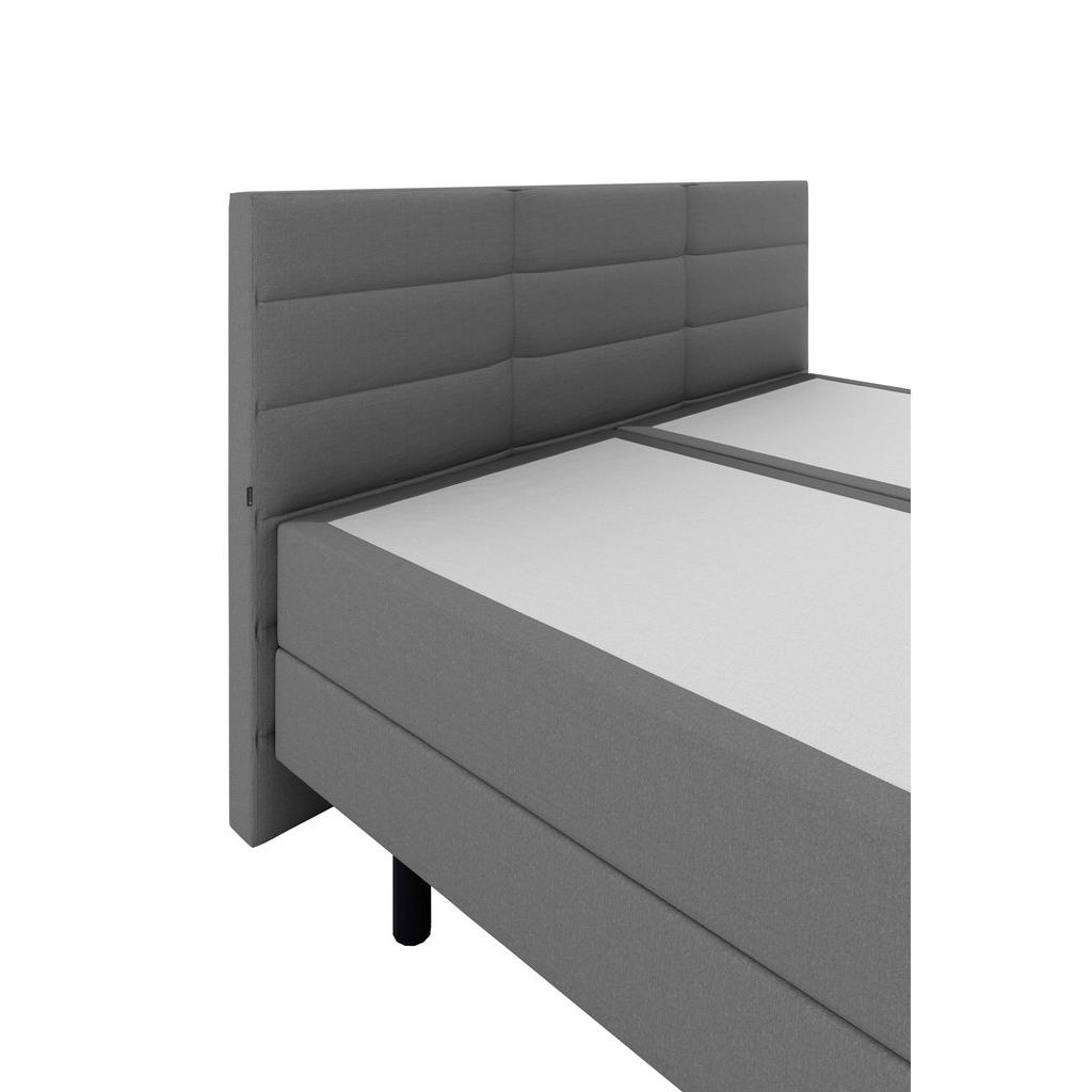 Thumbnail - Musterring Boxspringbett, Grau, Textil, H2, 7-Zonen, Höhe ca. 22 cm, 180x200 cm, Dgm, Über- und Sondergrößen erhältlich,...
