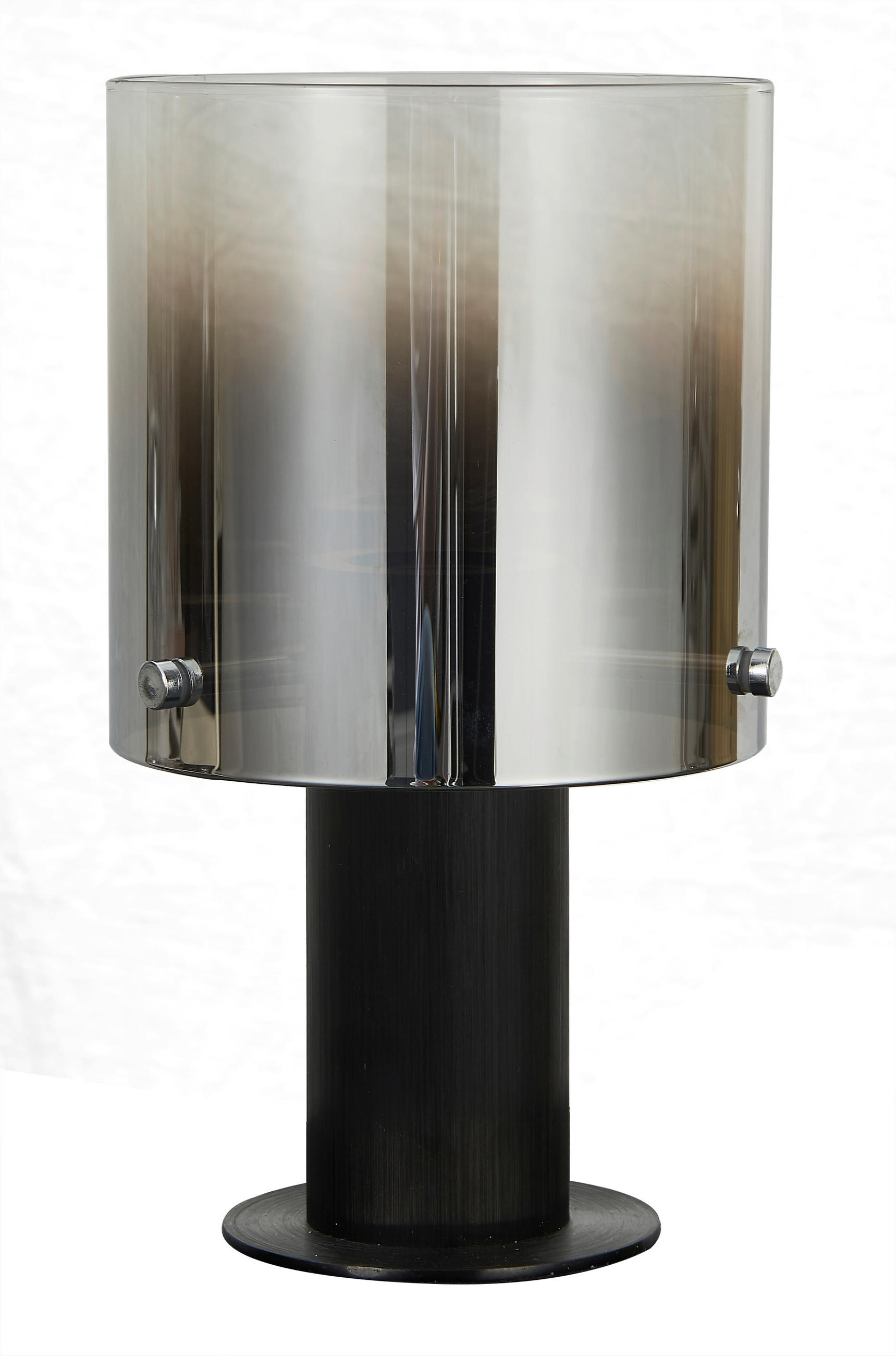 SVJETILJKA STOLNA - tamno siva/crna, Design, staklo/metal (15/26cm) - Dieter Knoll