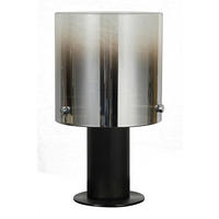 TISCHLEUCHTE - Dunkelgrau/Schwarz, Design, Glas/Metall (15/26cm) - Dieter Knoll