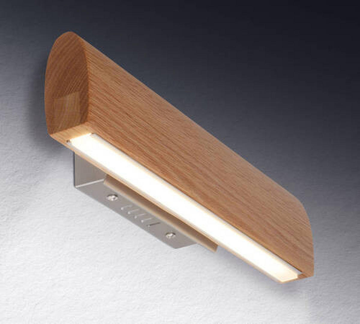 LED-WANDLEUCHTE Rondo 35/8 cm   - Braun, Natur, Holz/Kunststoff (35/8cm) - Näve