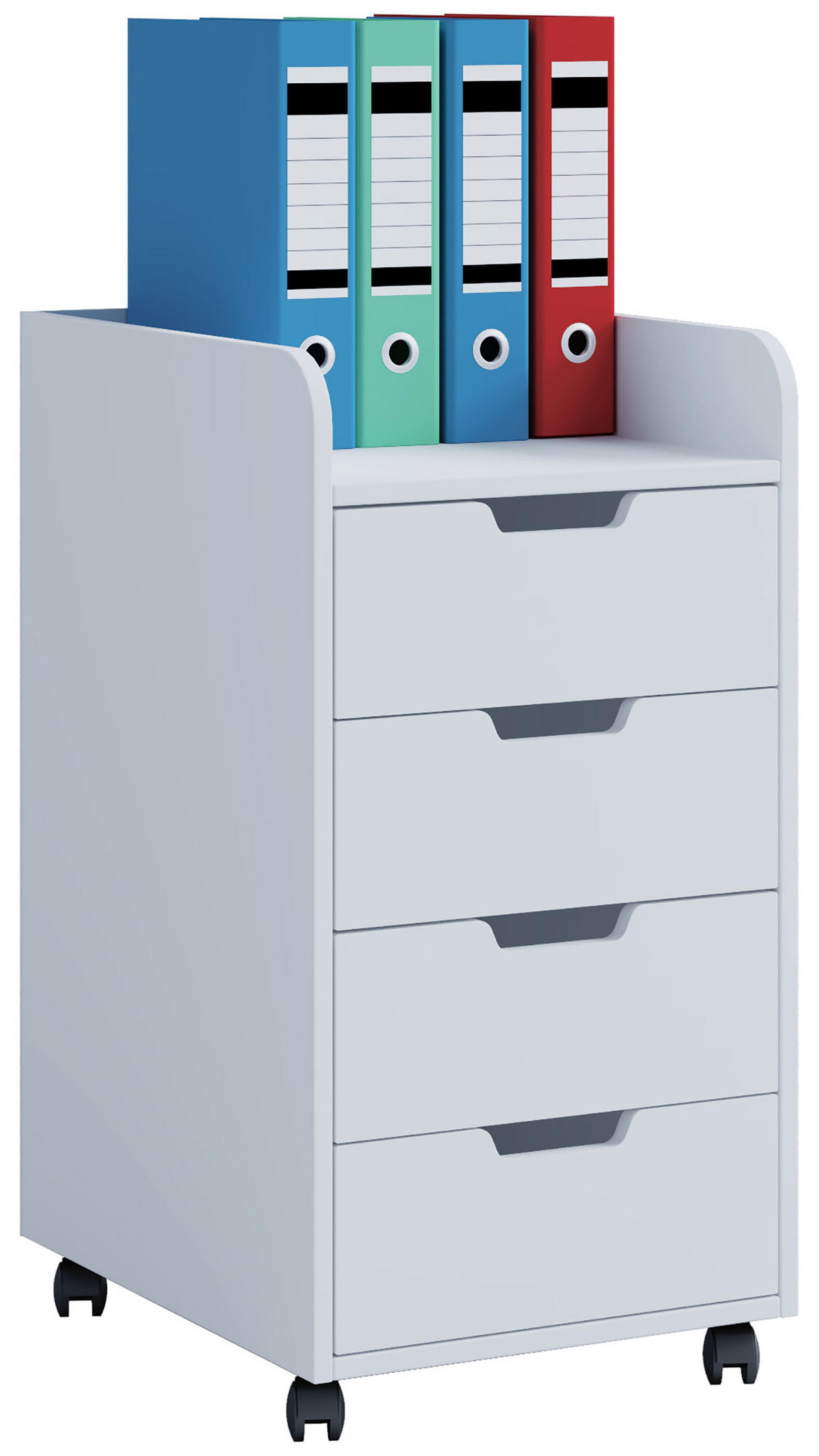 ROLLCONTAINER 40/74/50 cm  - Weiss, Konventionell, Holzwerkstoff/Kunststoff (40/74/50cm) - MID.YOU