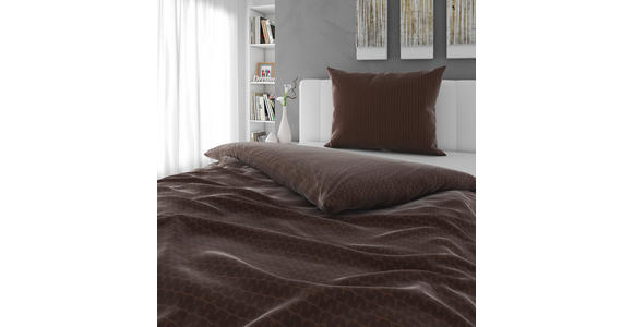 BETTWÄSCHE 2-teilig Mavie Satin 140/200 cm  - Braun, Basics, Textil (140/200cm) - Novel