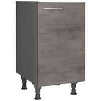 SPÜLENUNTERSCHRANK 45/87/56 cm  in Schieferfarben  - Schieferfarben/Edelstahlfarben, MODERN, Holzwerkstoff/Metall (45/87/56cm) - Nobilia