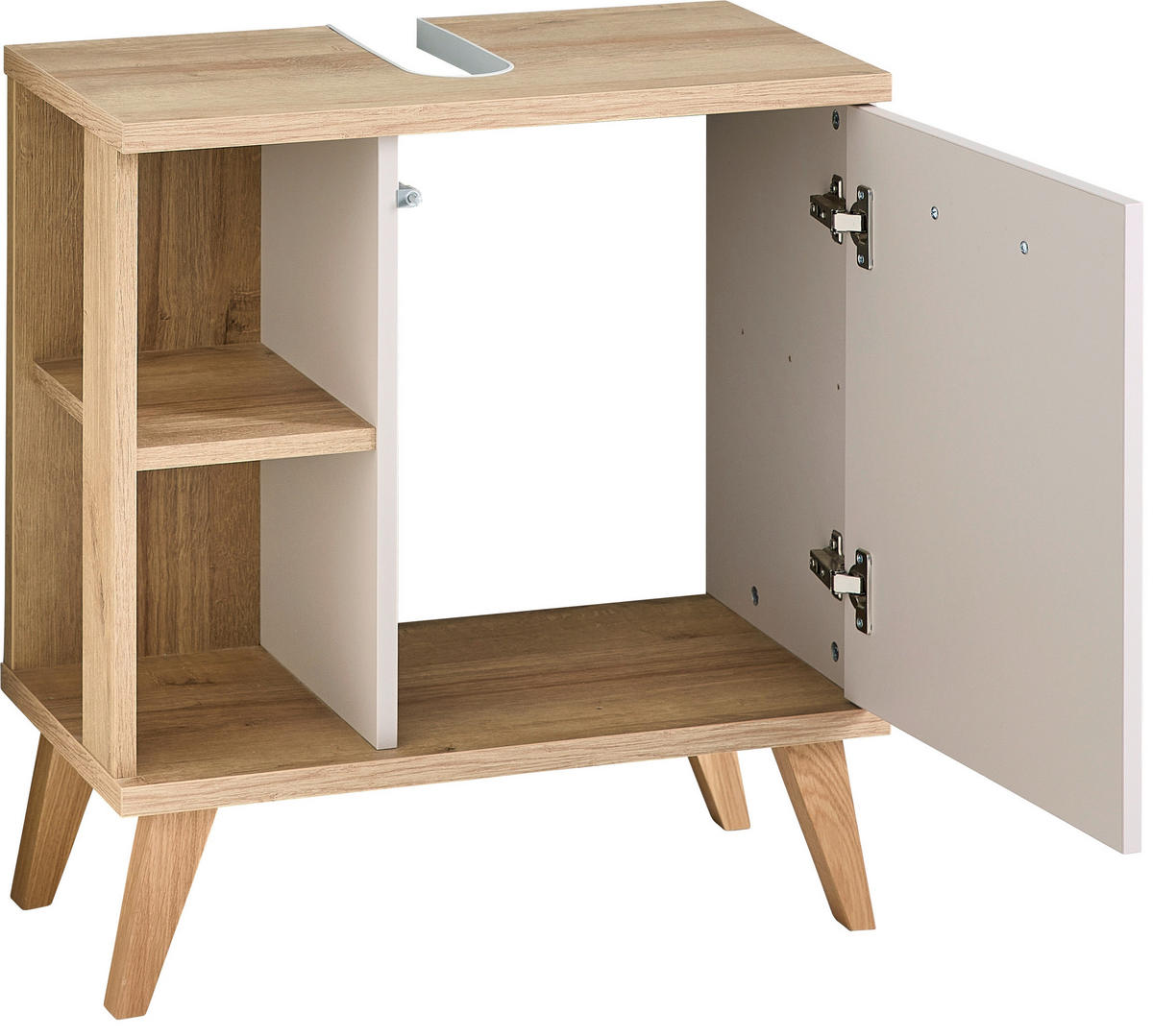 WASCHBECKENUNTERSCHRANK 60,5/65/33 cm  - Kaschmir/Eichefarben, Design, Holzwerkstoff (60,5/65/33cm) - Xora