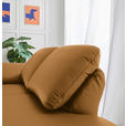 RÉCAMIERE in Echtleder Currygelb  - Chromfarben/Currygelb, Design, Leder/Metall (209/85-109/95-16cm) - Dieter Knoll