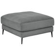 HOCKER Feincord Grau  - Schwarz/Grau, Design, Textil/Metall (90/43/90cm) - Dieter Knoll