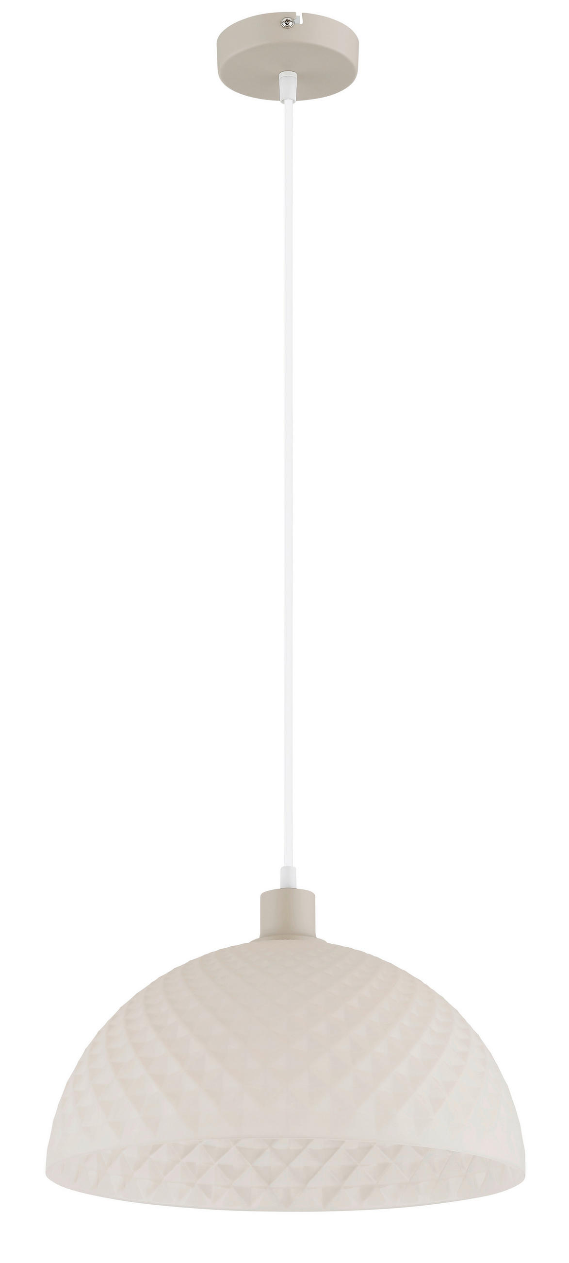 ZÁVĚSNÉ SVÍTIDLO, 35/120 cm  - bílá/pískové barvy, Design, kov/plast (35/120cm) - Globo