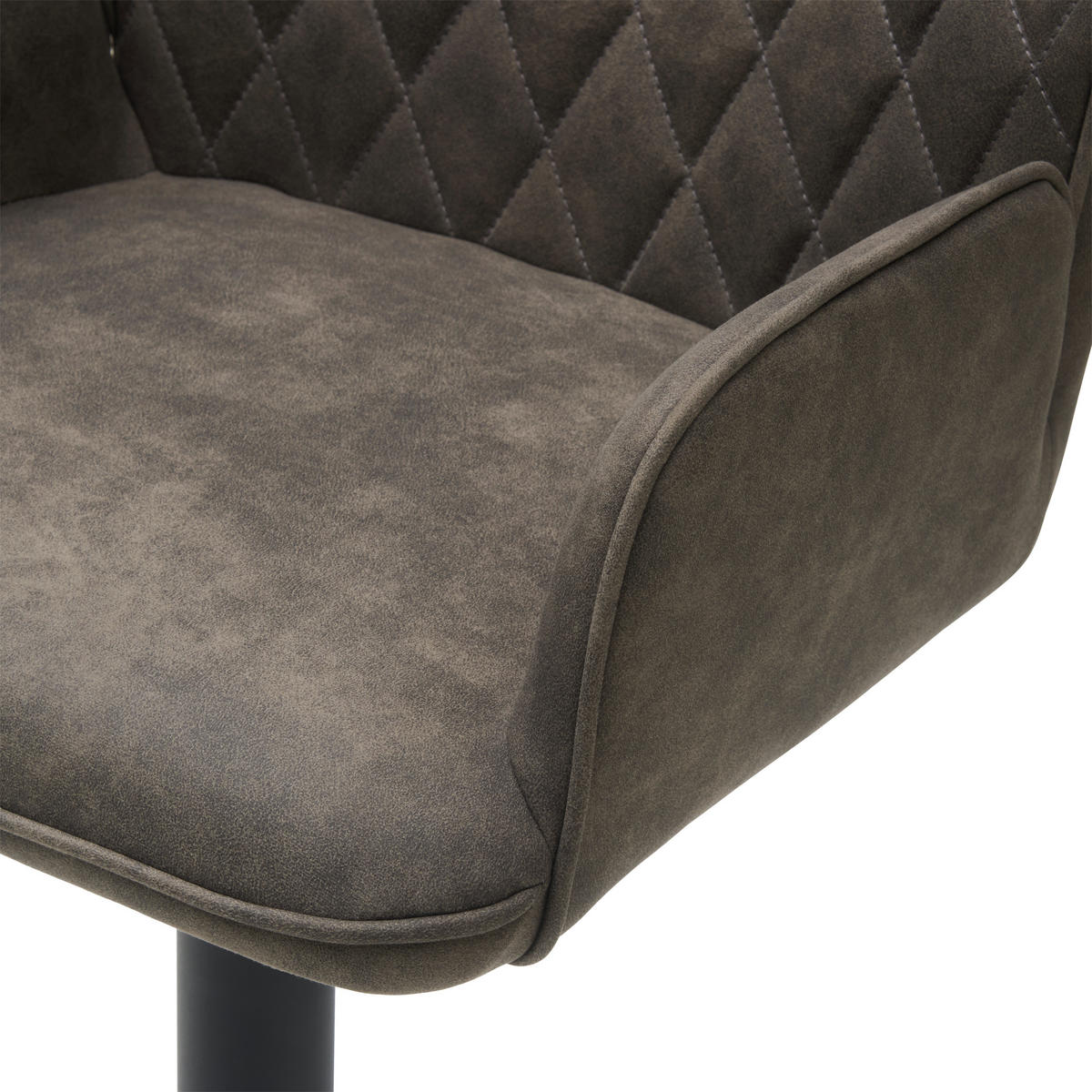 BARHOCKER in Metall, Textil Grau, Schwarz  - Schwarz/Grau, KONVENTIONELL, Textil/Metall (51/90-111/52cm) - MID.YOU