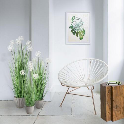KUNSTPFLANZE 128 cm  - Creme/Weiß, MODERN, Kunststoff/Metall (128cm) - P & B