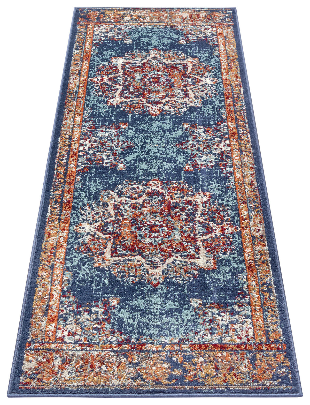 LÄUFER 80/240 cm Luxor  - Blau/Multicolor, Design, Kunststoff/Textil (80/240cm)