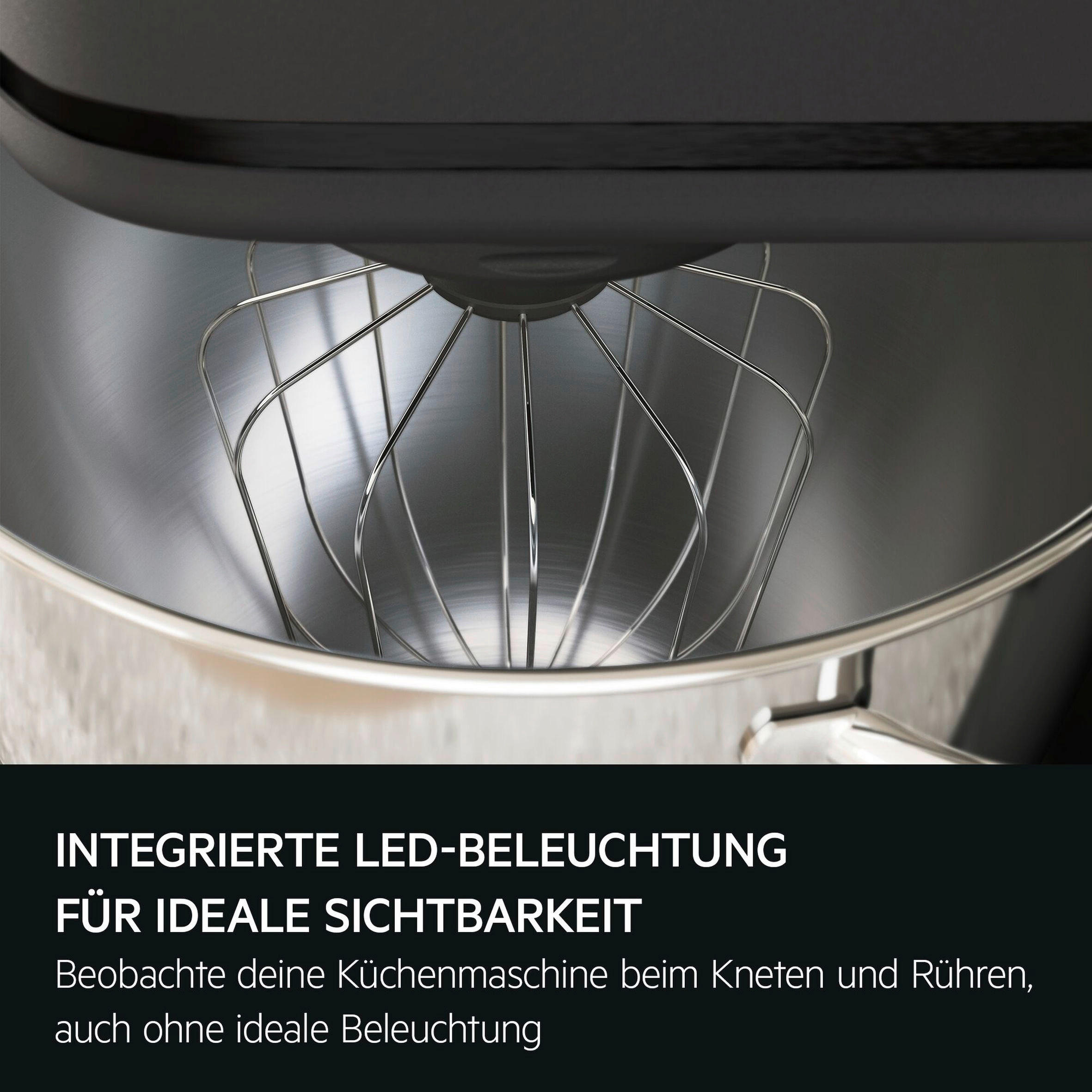 KÜCHENMASCHINE Deli 5 KM7-1-4BPT  - Edelstahlfarben/Schwarz, Basics, Kunststoff/Metall (24,5/33,0/38,0cm) - AEG