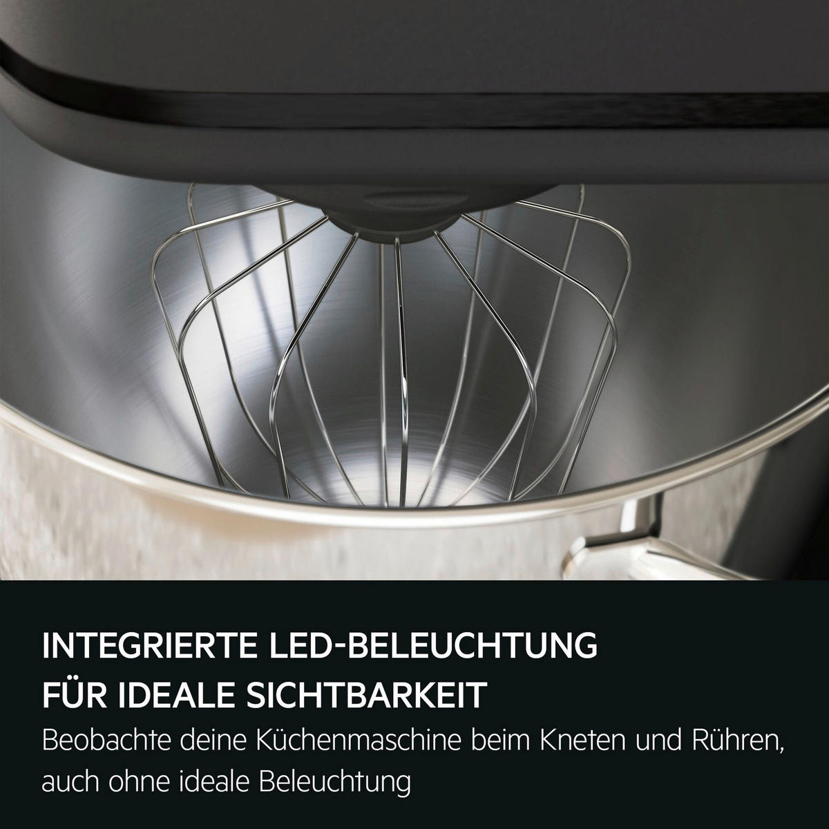 KÜCHENMASCHINE Deli 5 KM7-1-4BPT  - Edelstahlfarben/Schwarz, Basics, Kunststoff/Metall (24,5/33,0/38,0cm) - AEG