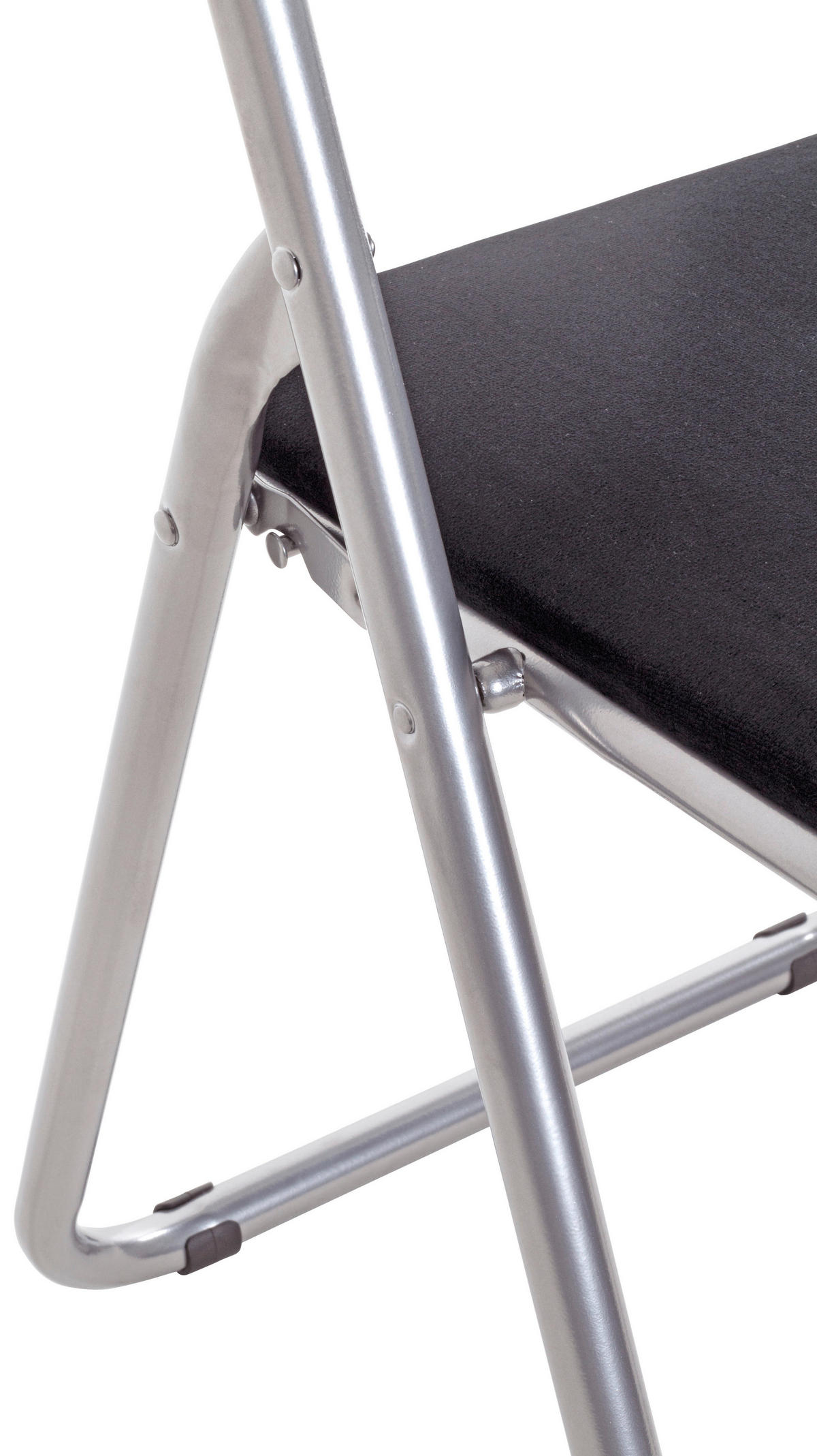 KLAPPSESSEL in Metall, Textil Grau, Schwarz  - Schwarz/Grau, Basics, Textil/Metall (45/81/45cm)