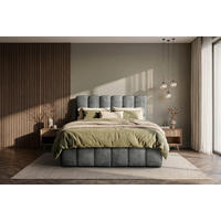BOXSPRINGBETT 140/200 cm,  in Graphitfarben, Matratze, H3 + H4 = fest + sehr fest  - Schwarz/Graphitfarben, Modern, Holz/Holzwerkstoff (140/200cm) - MID.YOU