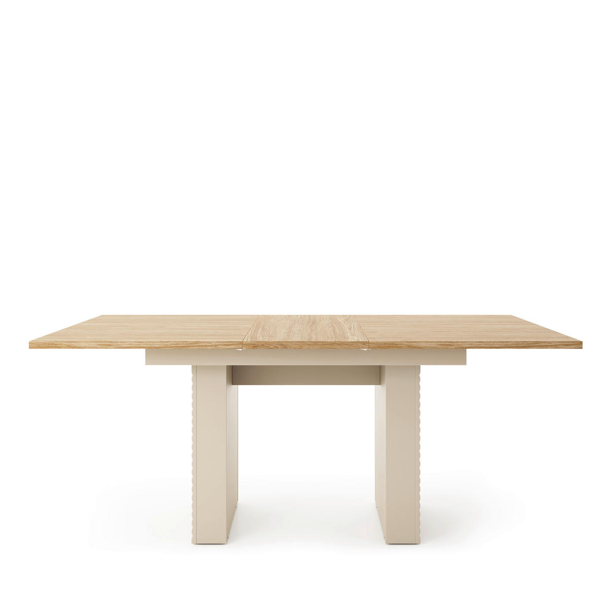 ESSTISCH Eichefarben, Kaschmir rechteckig  ausziehbar  - Kaschmir/Eichefarben, MODERN, Holzwerkstoff (140-185/90/75,3cm) - home24