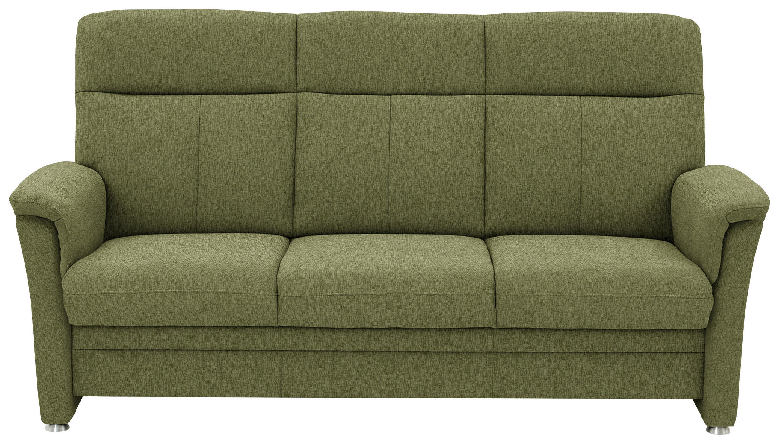 3-SITZER-SOFA  in Flachgewebe Grün  - Alufarben/Grün, KONVENTIONELL, Textil/Metall (194/100/89cm) - Beldomo Comfort