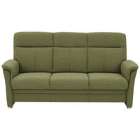 3-SITZER-SOFA Flachgewebe Grün  - Alufarben/Grün, Konventionell, Textil/Metall (194/100/89cm) - Beldomo Comfort