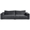 MEGASOFA Feincord Anthrazit  - Anthrazit/Schwarz, Design, Kunststoff/Textil (290/86/127cm) - Pure Home Lifestyle