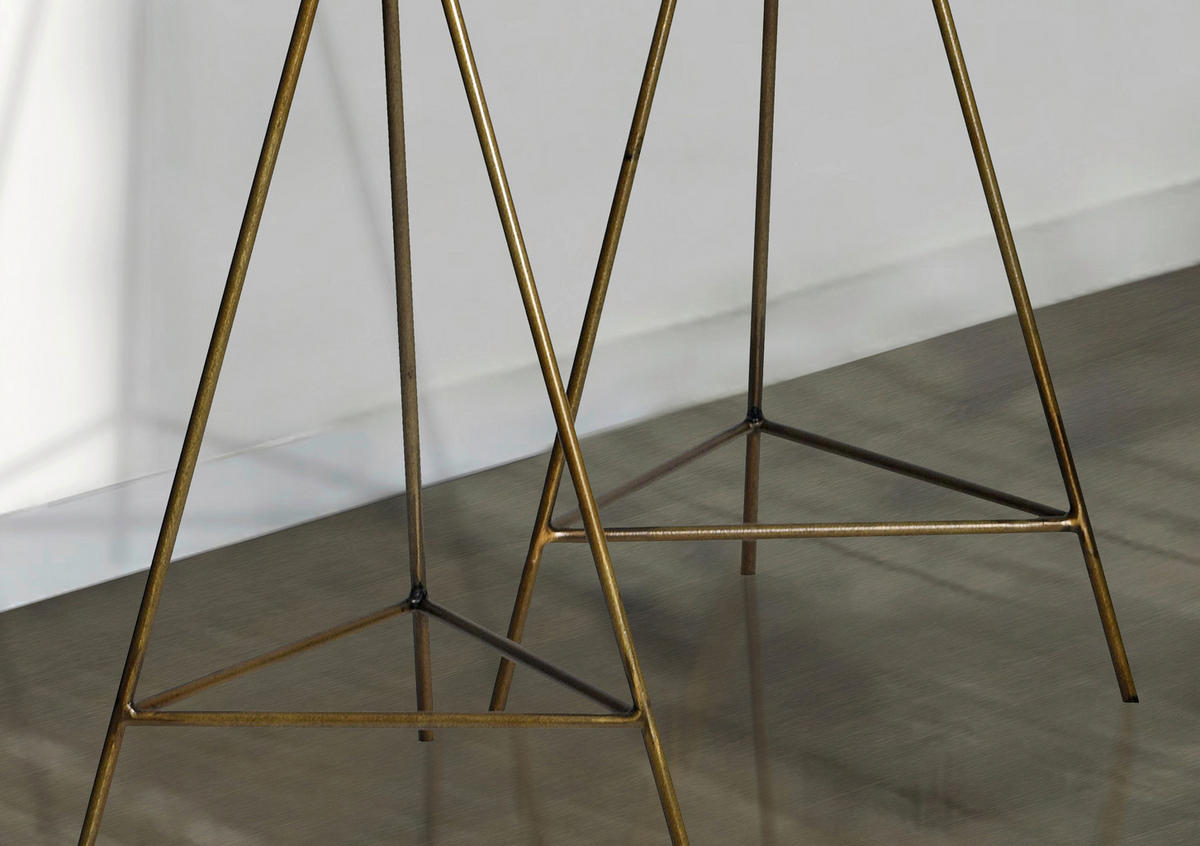 DEKOVASE  - Goldfarben, Design, Metall (32/89/32cm) - Livetastic