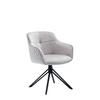 DREHSTUHL  in Samt Hellgrau  - Hellgrau/Schwarz, MODERN, Textil/Metall (59/83/60cm) - Livetastic