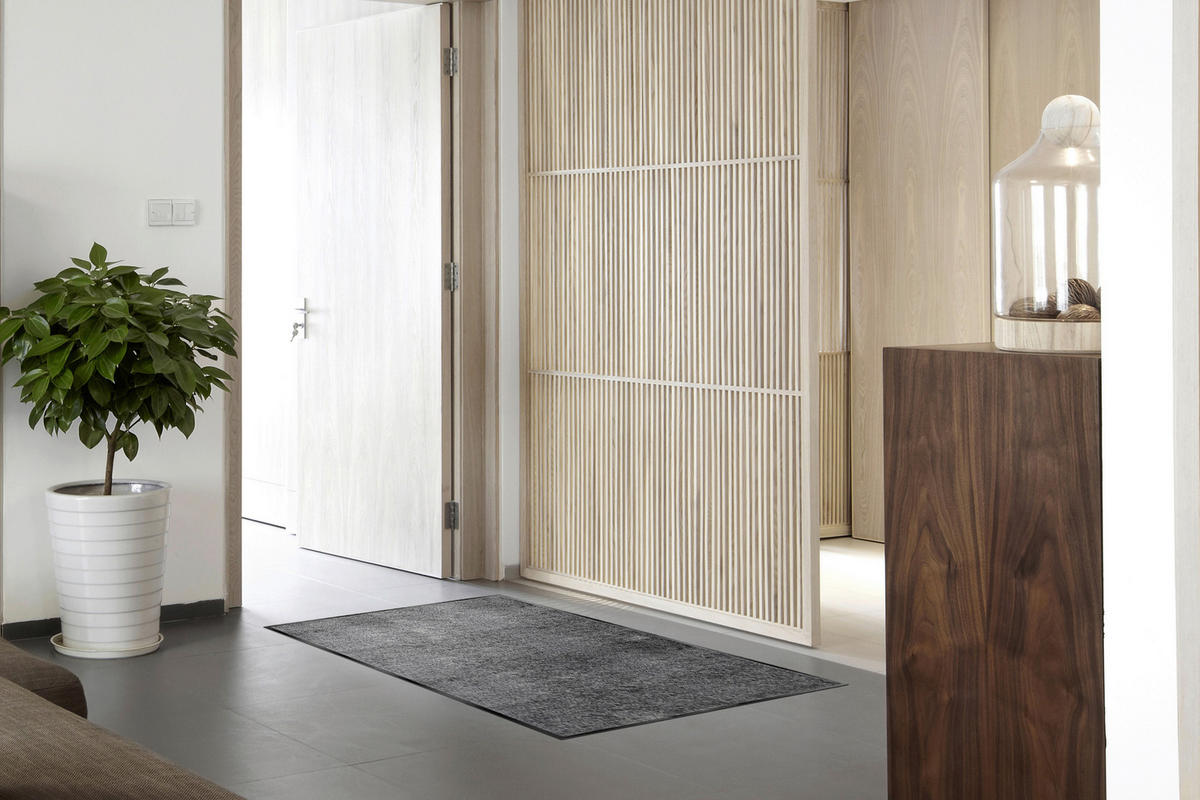 FUßMATTE  80/120 cm  Anthrazit  - Anthrazit, Basics, Kunststoff/Textil (80/120cm) - Esposa