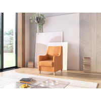 SESSEL in Flachgewebe Terracotta  - Eichefarben/Terracotta, Konventionell, Holz/Textil (70/93/75cm) - Sit & More