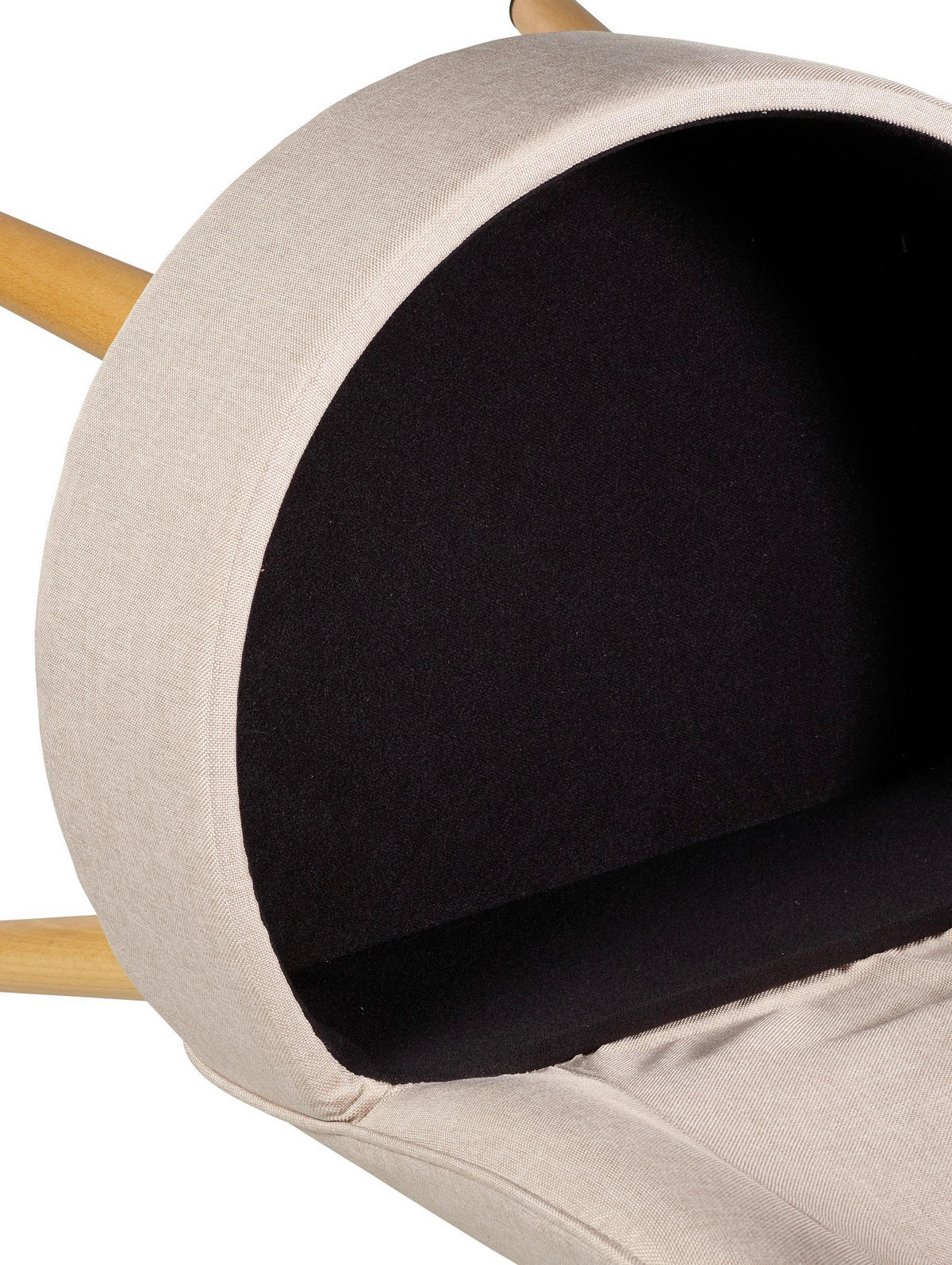 SESSEL Struktur, gesteppt Grau    - Naturfarben/Grau, Design, Holz/Textil (42/71/42cm) - Echtwerk