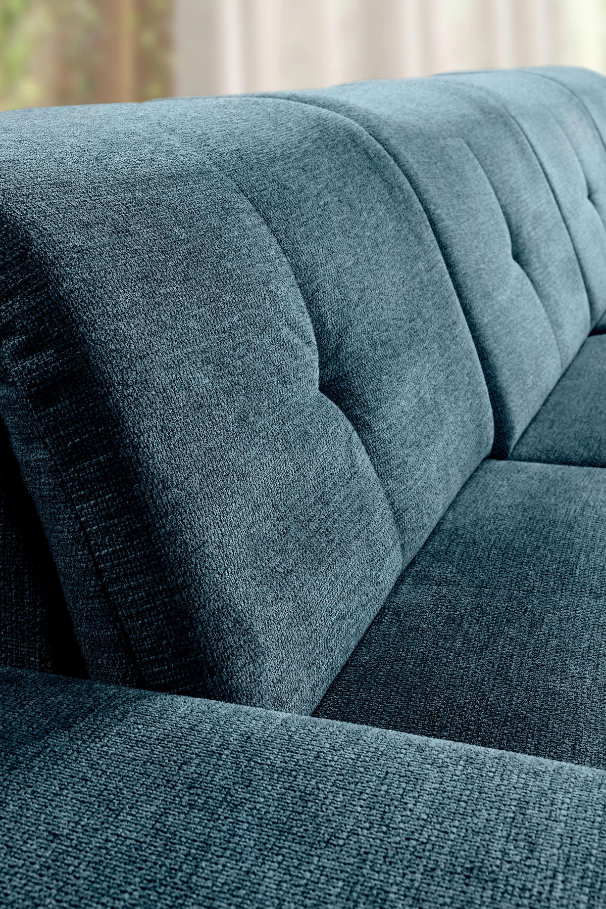 WOHNLANDSCHAFT  in Chenille Dunkelblau  - Dunkelblau/Grau, KONVENTIONELL, Kunststoff/Textil (240/340/188cm) - Carryhome