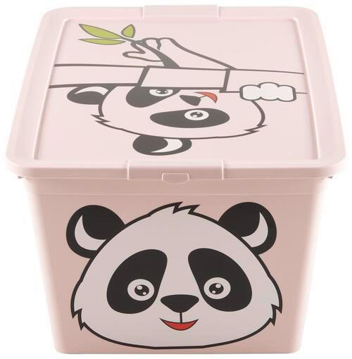 LEKSAKSLÅDA Panda  - pink, Basics, plast (48,5/36/25cm) - My Baby Lou
