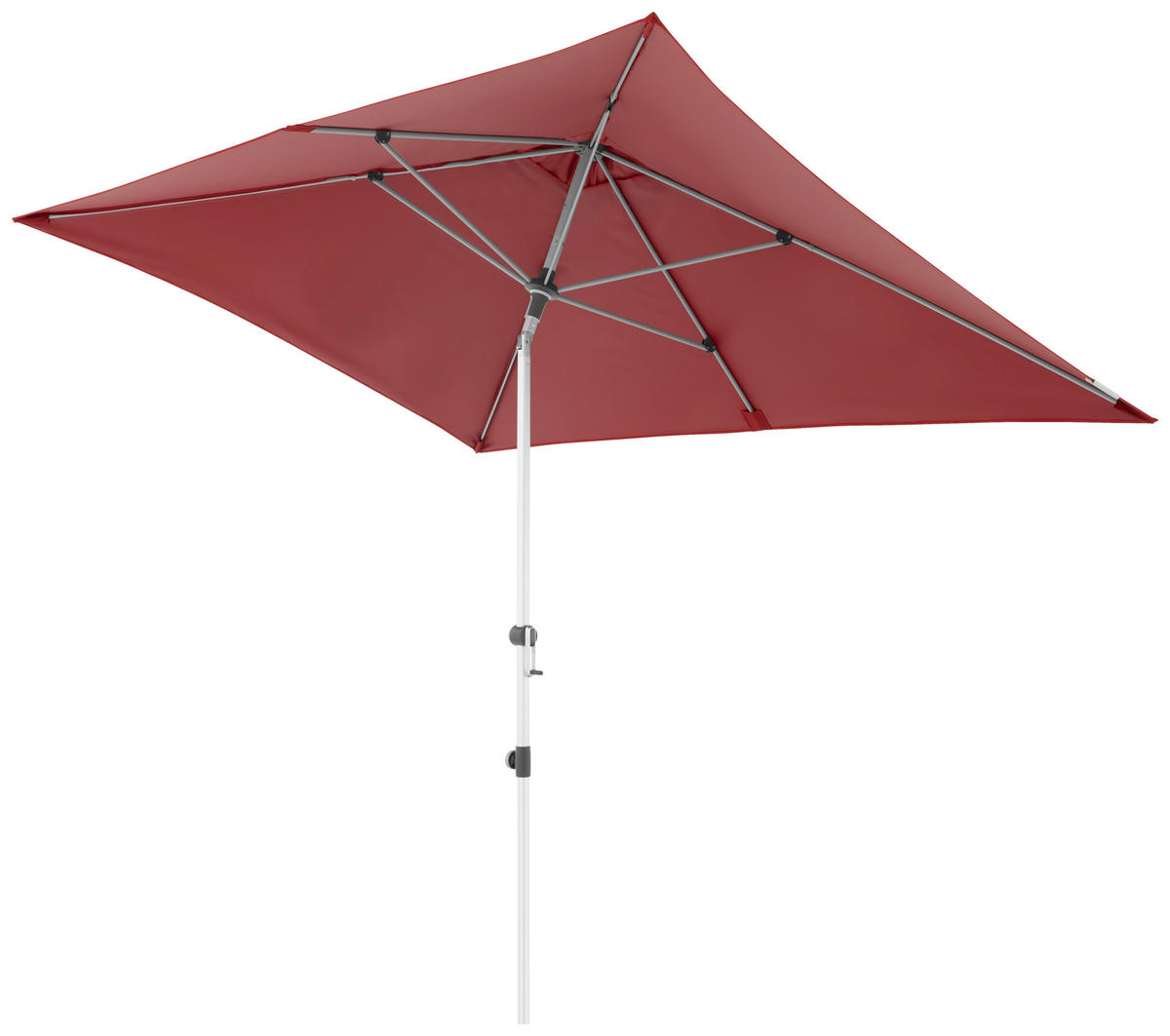 SONNENSCHIRM  300/200 cm  - Bordeaux/Alufarben, KONVENTIONELL, Textil/Metall (300/200cm) - Doppler