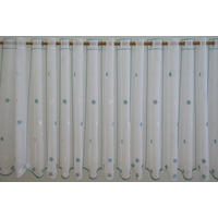 PERDEA SCURTĂ 60 cm  - albastru/alb, Konventionell, textil (60cm)