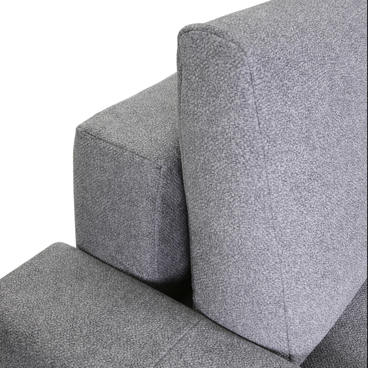 ECKSOFA in Velours Grau  - Schwarz/Grau, Konventionell, Kunststoff/Textil (247/156cm) - Carryhome