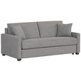 SCHLAFSOFA Webstoff Dunkelgrau  - Dunkelgrau/Schwarz, Design, Kunststoff/Textil (186/83/100cm) - Xora