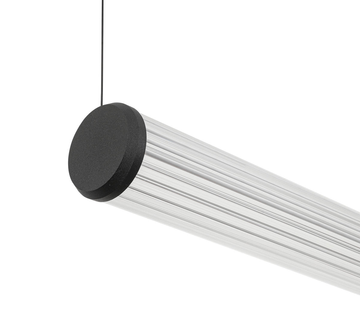 ZÁVESNÉ LED SVIETIDLO, 103/10/164 cm  - priehľadné/čierna, Design, kov/sklo (103/10/164cm) - Dieter Knoll