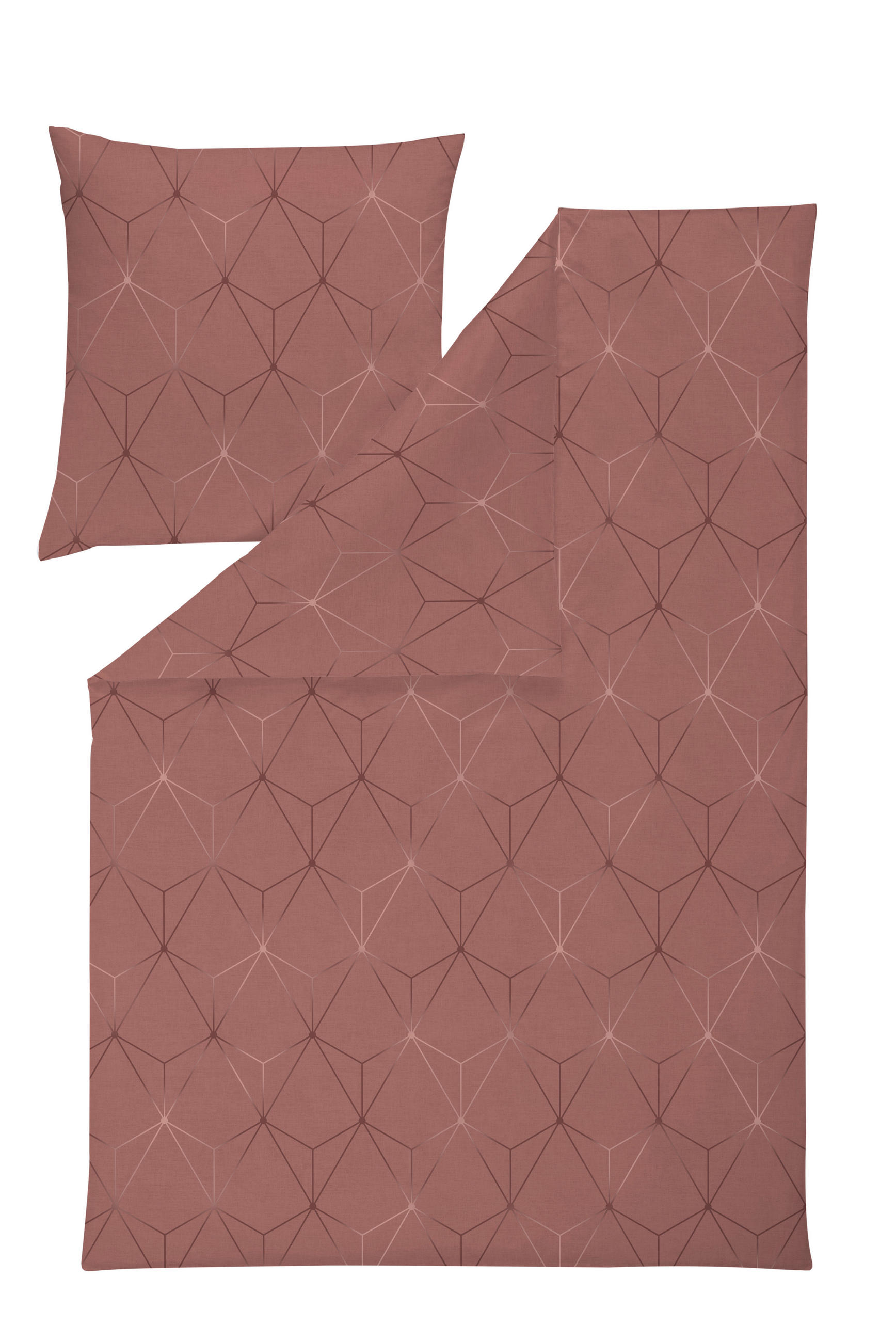BETTWÄSCHE 135/200 cm ATELIER Makosatin  - Bordeaux, Design, Textil (135/200cm) - Estella