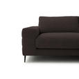 ECKSOFA  in Flachgewebe Braun  253/177 cm  - Schwarz/Braun, Design, Textil/Metall (253/177cm) - Dieter Knoll