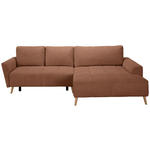 ECKSOFA in Webstoff Dunkelorange  - Buchefarben/Dunkelorange, KONVENTIONELL, Holz/Textil (294/169cm) - Carryhome