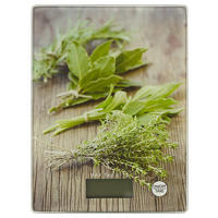 ELEKTRISCHE KÜCHENWAAGE  - Beige/Grün, Basics, Glas/Kunststoff (15/1,8/20cm) - Homeware Profession.