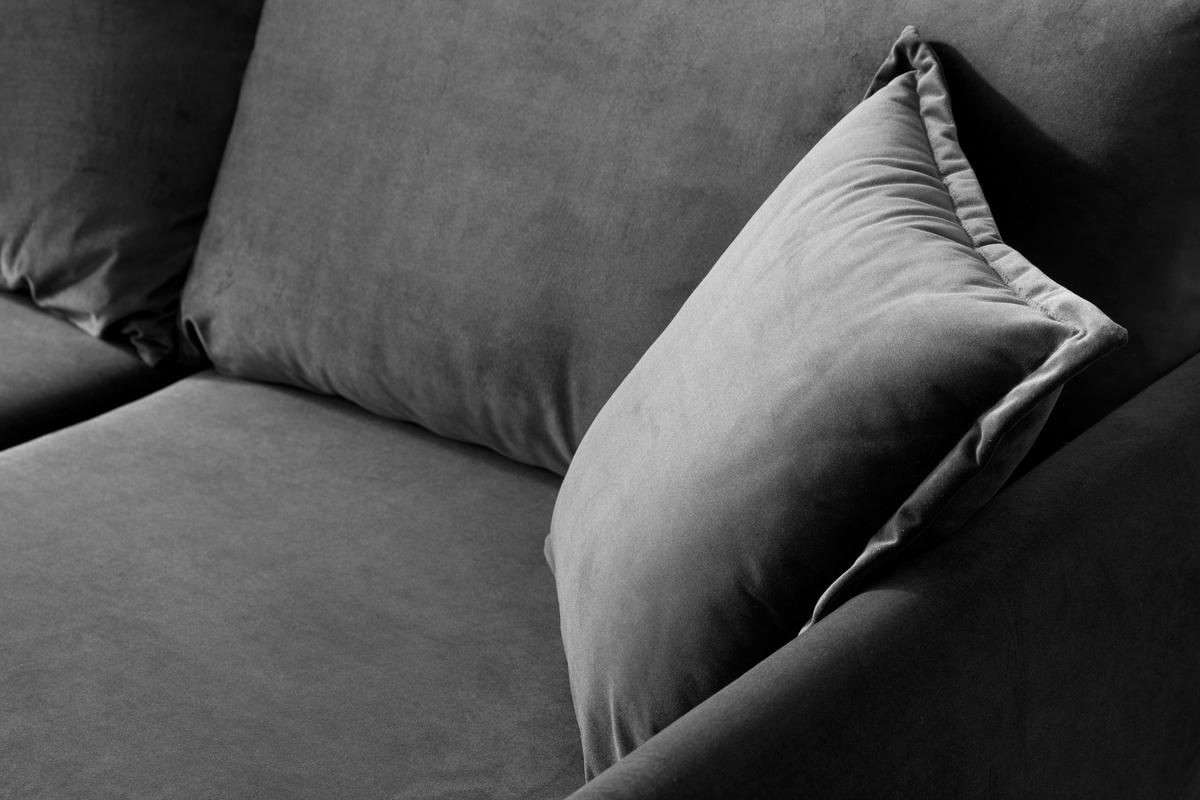 ECKSOFA Eckteil  ROSSANA-REC.2S Anthrazit Samt  - Anthrazit, MODERN, Holz/Textil (258/160cm) - MID.YOU