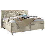 POLSTERBETT Matratze, gepolstertes Kopfteil, Lattenrost, Bettkasten, motorische Verstellbarkeit Ecru 160/200 cm  - Ecru/Silberfarben, KONVENTIONELL, Holz/Textil (160/200cm) - Esposa