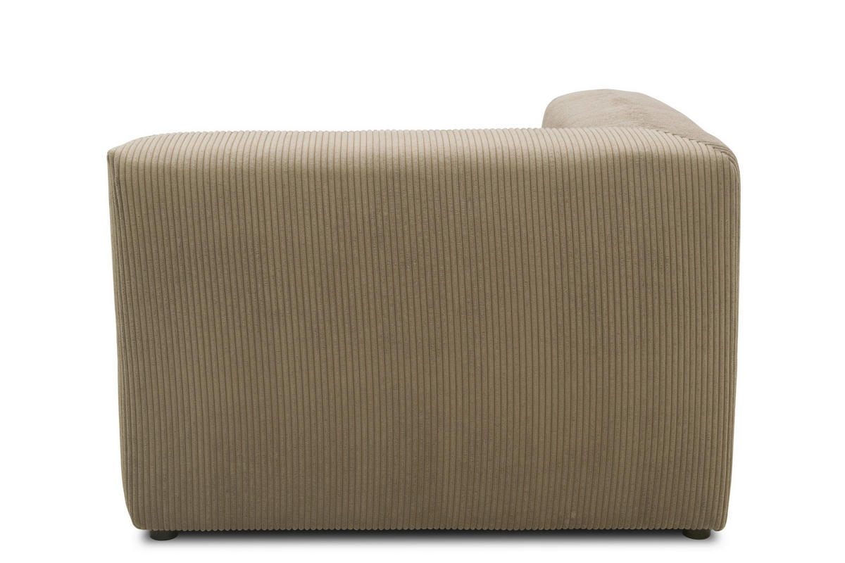 SOFAELEMENT Cord, Mikrofaser Schlammfarben  - Schlammfarben/Schwarz, Design, Kunststoff/Textil (108/69/108cm) - MID.YOU