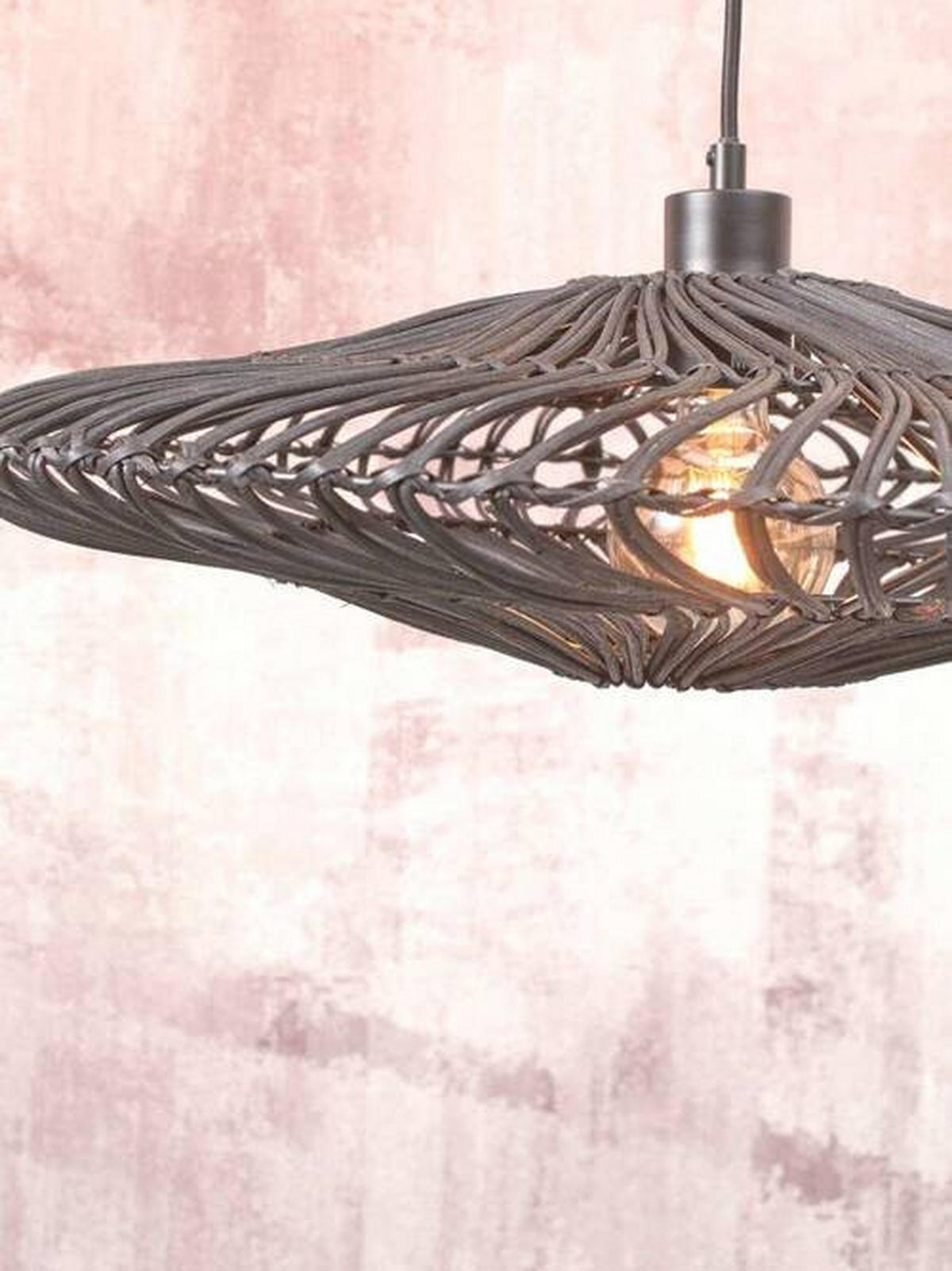 STEHLEUCHTE 63/40/150 cm    - Schwarz, Trend, Naturmaterialien (63/40/150cm) - Good & Mojo