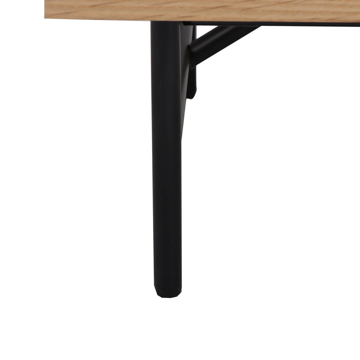 COUCHTISCH Eiche furniert 120/60/40 cm rechteckig Schwarz, Eichefarben  - Eichefarben/Goldfarben, Design, Holz/Holzwerkstoff (120/60/40cm) - Boxxx