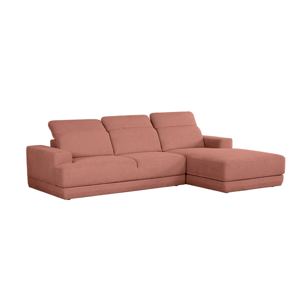 Thumbnail - Mid.you Ecksofa, Rosa, Textil, 3-Sitzer, Ottomane rechts, Eckteil, L-Form, 293x204 cm, Made in EU, Wohnzimmer, Sofas & C...